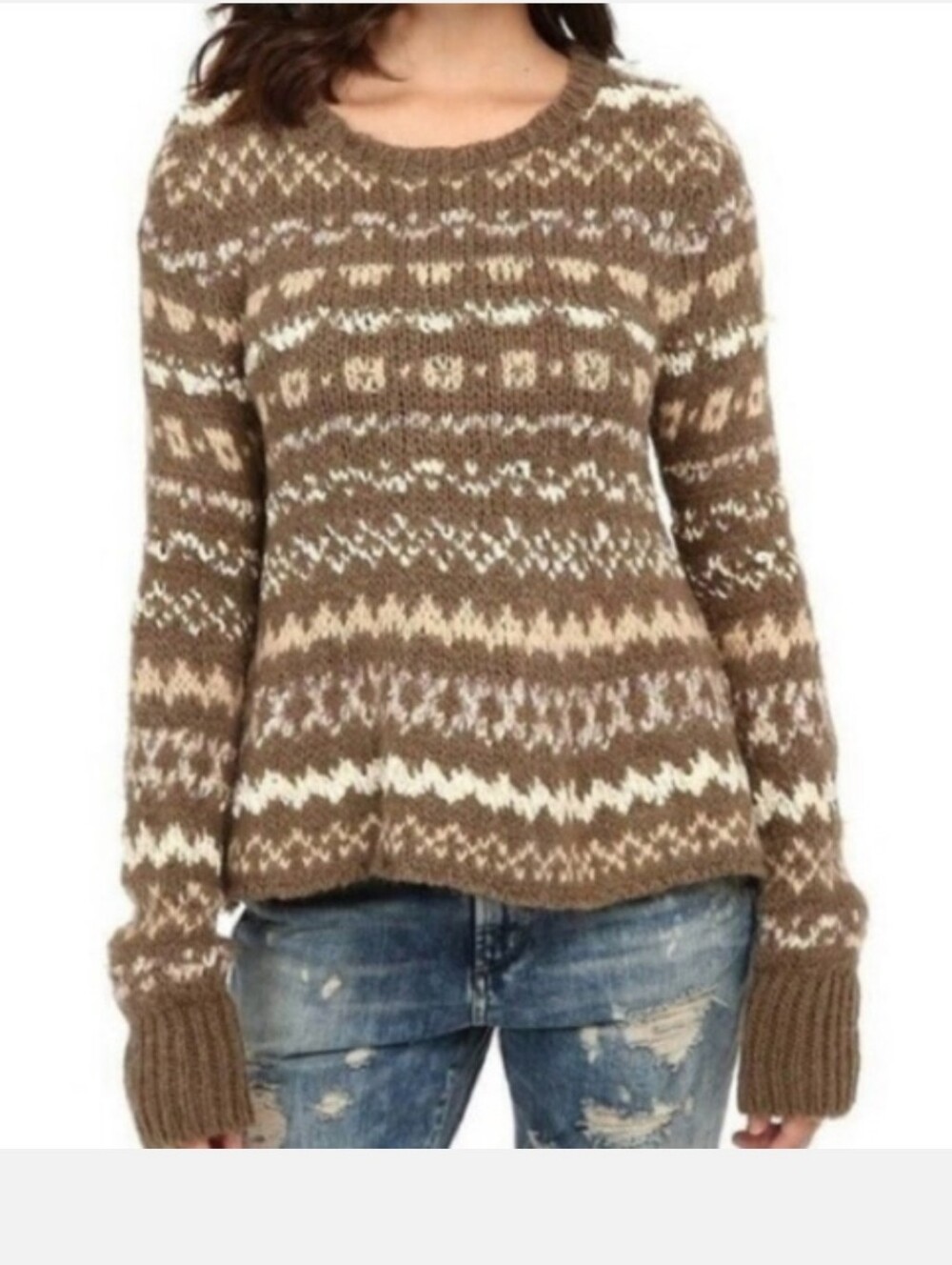 New Free People Fair Isle Sweater XS